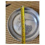 Pewter Tin Plates - Hunter, Deer & Bodensee Scene (Handwerks-Siegel) (Lot of 3)