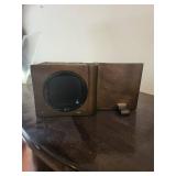 Shane-dah Quartz Clock - Book-Style Bronze-Tone Case with Duck Embossed Panel