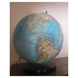 Miller Electric Co World Globe Lamp on Black Stand with Inline Switch