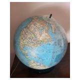Miller Electric Co World Globe Lamp on Black Stand with Inline Switch