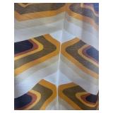 Drapery - Vintage Custom Made, 4 Panels, Geometric Retro Print