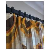 Drapery - Vintage Custom Made, 4 Panels, Geometric Retro Print