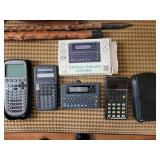 TI-89 Titanium Graphing Calculator - TI-36X Solar - HP 31E - TD Translator Data-Bank