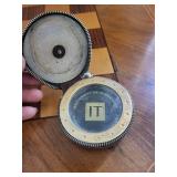 Institute of Technology IT Medallion - University of Minnesota Round Brass with Leather Case
