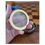 Institute of Technology IT Medallion - University of Minnesota Round Brass with Leather Case