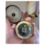 Institute of Technology IT Medallion - University of Minnesota Round Brass with Leather Case