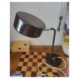 OMI Brown Desk Lamp with Adjustable Arm and Circular Shade