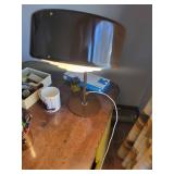 OMI Brown Desk Lamp with Adjustable Arm and Circular Shade