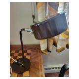 OMI Brown Desk Lamp with Adjustable Arm and Circular Shade