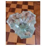 Glass Bowl ash tray Ruffled Edge
