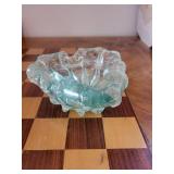 Glass Bowl ash tray Ruffled Edge
