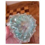 Glass Bowl ash tray Ruffled Edge