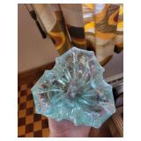Glass Bowl ash tray Ruffled Edge