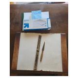 Wooden-Handled Knife, White Envelopes