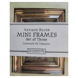Restoration Hardware Antique Silver Mini Frames Set of Three