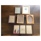 Assorted Wooden Picture Frames - Mixed Sizes, Rectangular & Oval Openings