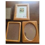 Assorted Wooden Picture Frames - Mixed Sizes, Rectangular & Oval Openings