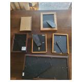 Assorted Wooden Picture Frames - Mixed Sizes, Rectangular & Oval Openings