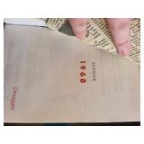 Agenda 1968 - Vintage Italian Leather-Bound Diary/Calendar (2 Volumes)