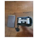 Handy Lady Pocket Binoculars w/ Case & Sharp EL-340 ELSI Mate Calculator