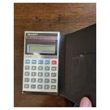 Handy Lady Pocket Binoculars w/ Case & Sharp EL-340 ELSI Mate Calculator