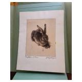 Moose Round Plate with Woodland Scene - Oval Inset, Deer Relief Plaque & Rabbit Print (Lot of 4)