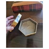 Hexagonal Hand-Painted Floral Lacquer Box - Made in China