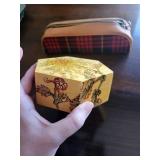 Hexagonal Hand-Painted Floral Lacquer Box - Made in China