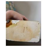 Pair of Ceramic Horse Figurines - Glazed Brown with Green Saddles