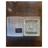 Mikimoto International Quartz Desk Clock - Glass Frame with 2000 Anniversary Coin