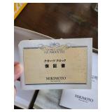 Mikimoto International Quartz Desk Clock - Glass Frame with 2000 Anniversary Coin