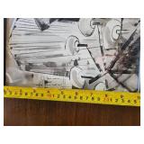 Abstract Industrial Cityscape Framed Art Print - Monochrome Wall Decor