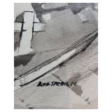 Abstract Industrial Cityscape Framed Art Print - Monochrome Wall Decor