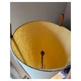 Vintage MCM Sculptural Wood Tripod Floor Lamp w Cone Shade 59in