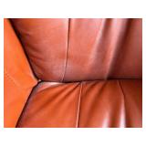 Vintage Ekornes Stressless Brown Leather Recliner Lounge Chair w/ Ottoman Wood Base