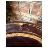 RRP Roseville Ohio Brown Stoneware Water Cooler Crock w/ Spigot Lid