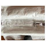 Waterford Cut Crystal Letter Opener Silver Tone Blade Desk Accessory