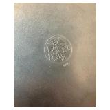 6 Pc Decorative Pewter Plate Charger Wall Plaque Lot German Style