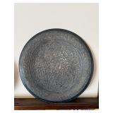 6 Pc Decorative Pewter Plate Charger Wall Plaque Lot German Style