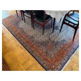 Vintage Persian Style Oriental Area Rug 8x10 Fringed Floral