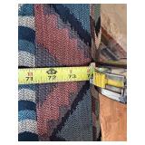 Vintage Southwest Geometric Upholstered Loveseat Sofa 74in Wide