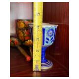 Vintage Hand Painted Folk Art & Porcelain Cups Goblets 6 Pc Lot