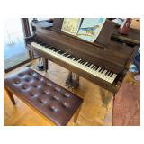 Vose & Sons Boston Baby Grand Piano w/ Bench Dark Wood Used