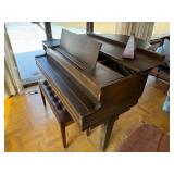 Vose & Sons Boston Baby Grand Piano w/ Bench Dark Wood Used