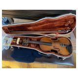 Vintage 4/4 Violin Outfit w Bow Hard Case Rosin Shoulder Rest
