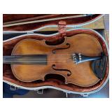 Vintage 4/4 Violin Outfit w Bow Hard Case Rosin Shoulder Rest
