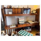 Mid Century Modern Teak Room Divider Wall Unit Bookcase Cabinet