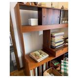 Mid Century Modern Teak Room Divider Wall Unit Bookcase Cabinet