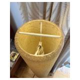 Vintage MCM Tripod Floor Lamp Fiberglass Shade 54in Working