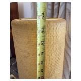 Vintage MCM Tripod Floor Lamp Fiberglass Shade 54in Working